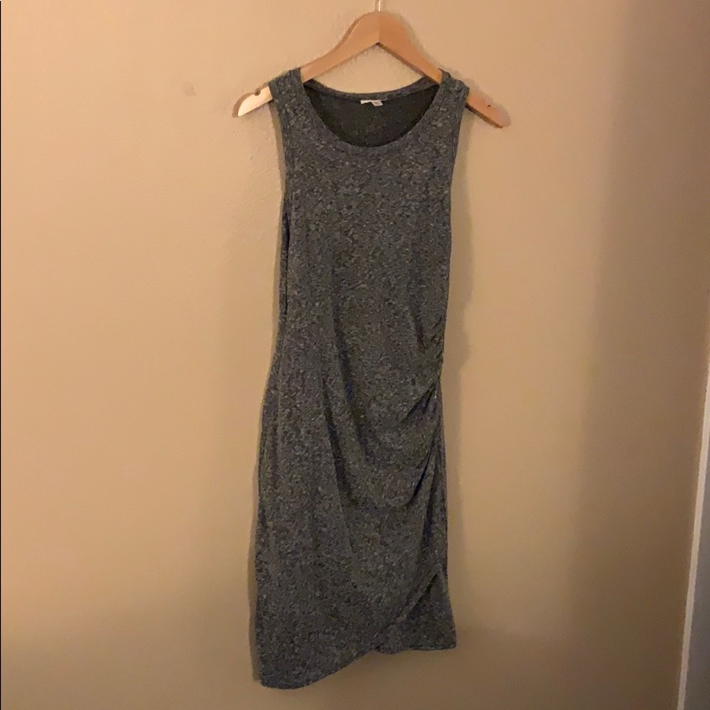 Fitted midi shirt dress
